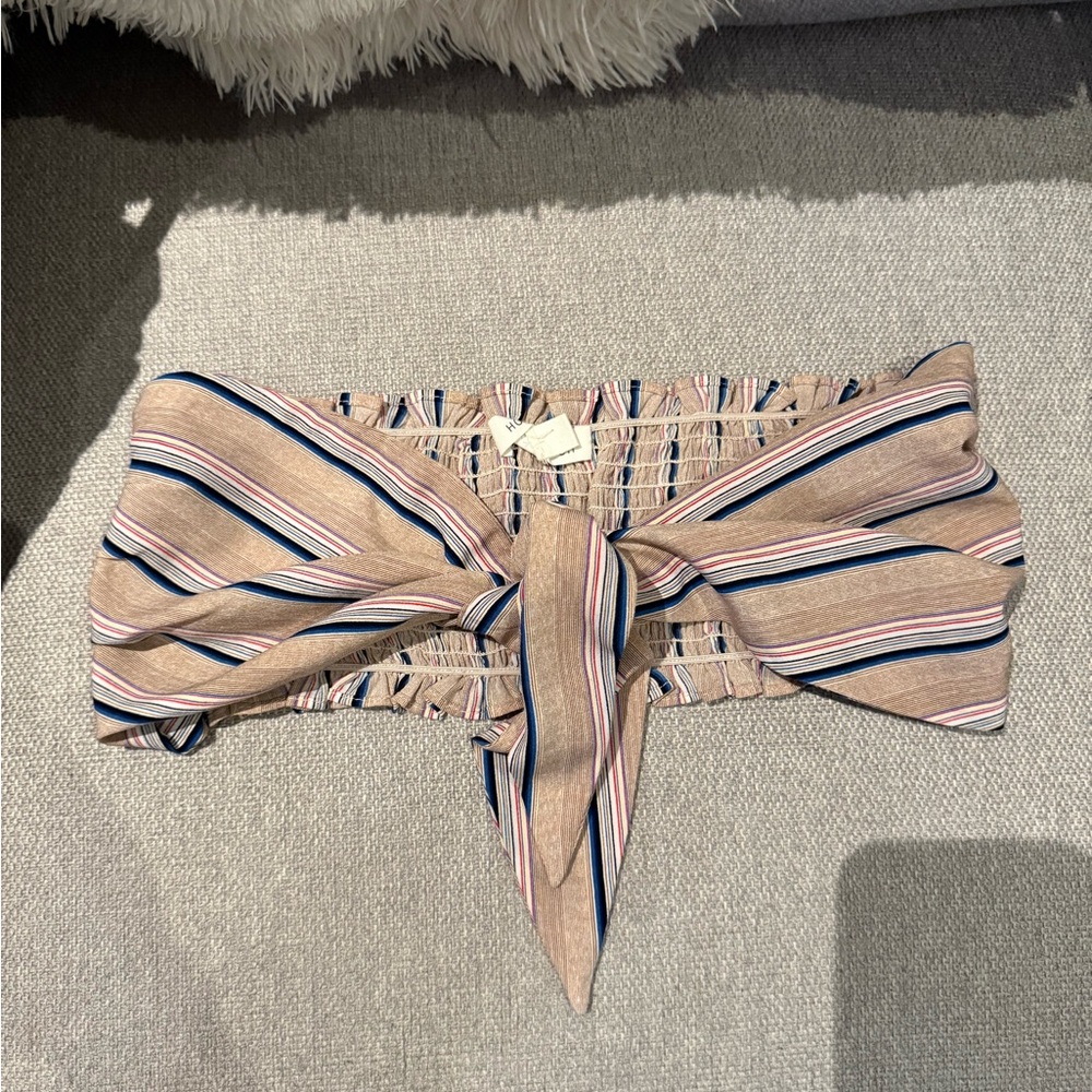Striped Bow tie top